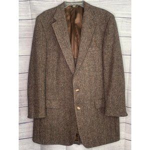 Vintage Men's John Weitz brown sports coat 100% pure Scottish wool